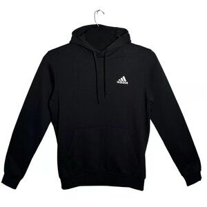 adidas Men's Essentials Fleece Pullover Hoodie Size M Black Regular Fit Sweater